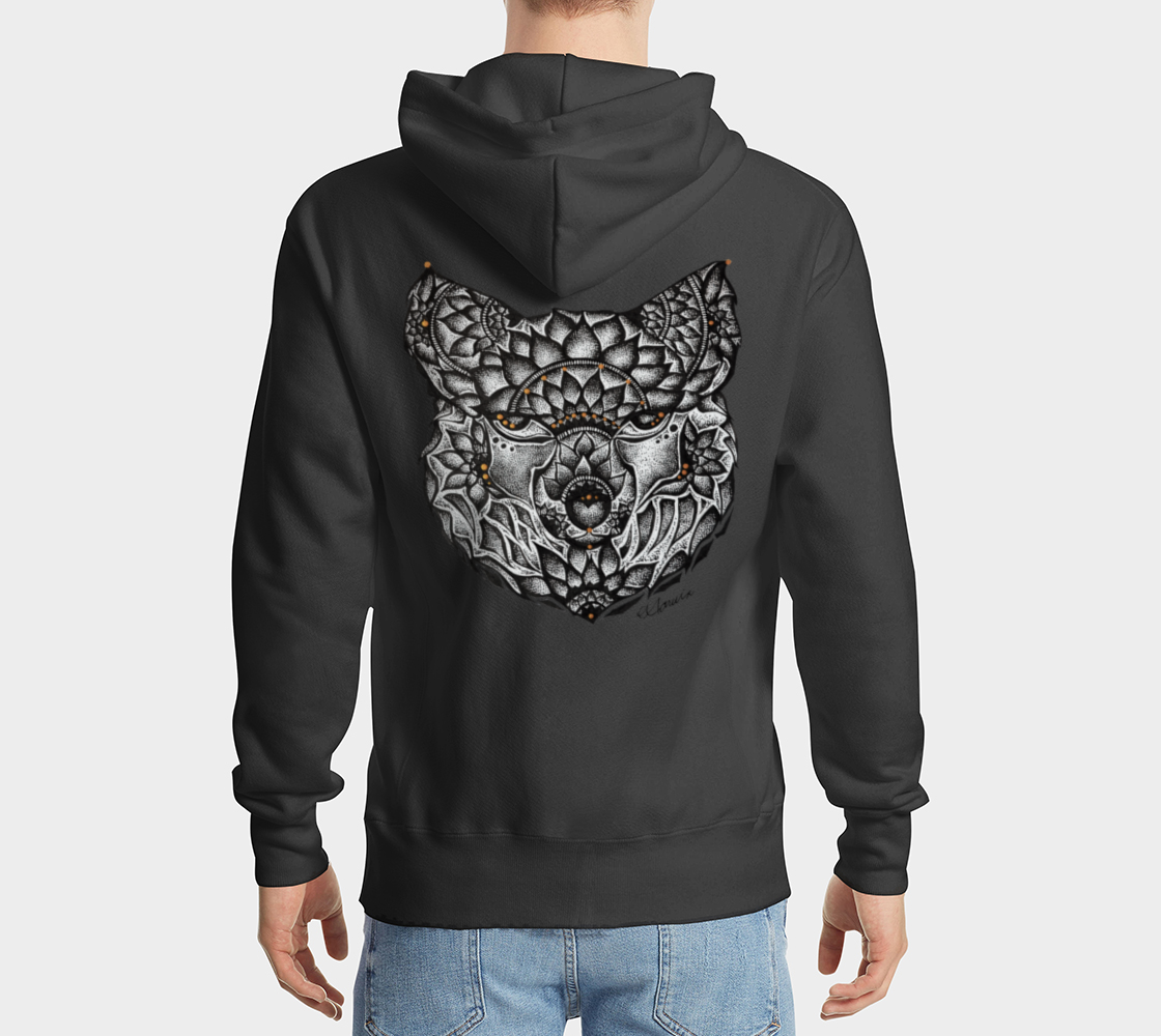 fox, wild thing, mandala, illustration, hoodie, fall fashion, comfy, casual, fashion art, unisex, winter wear