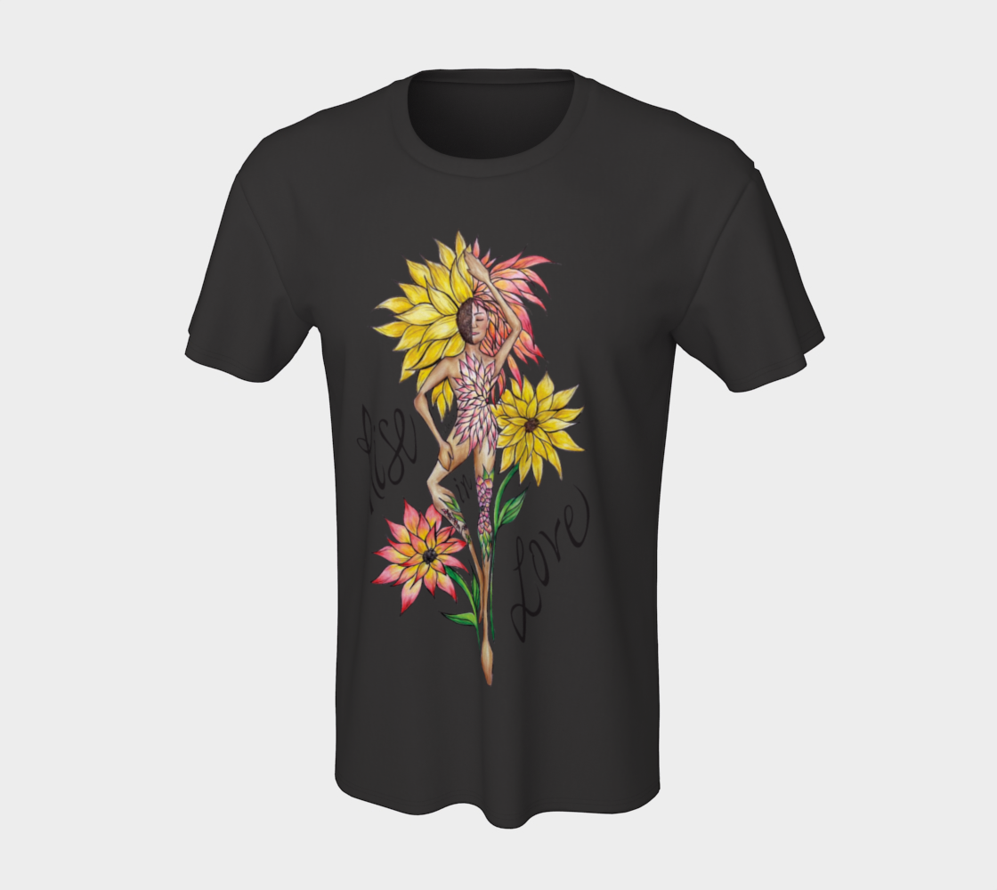 flowers, fashion illustration, figurative art, illustration, t-shirt, tees, crew neck, fall fashion, comfy, casual, fashion art, unisex