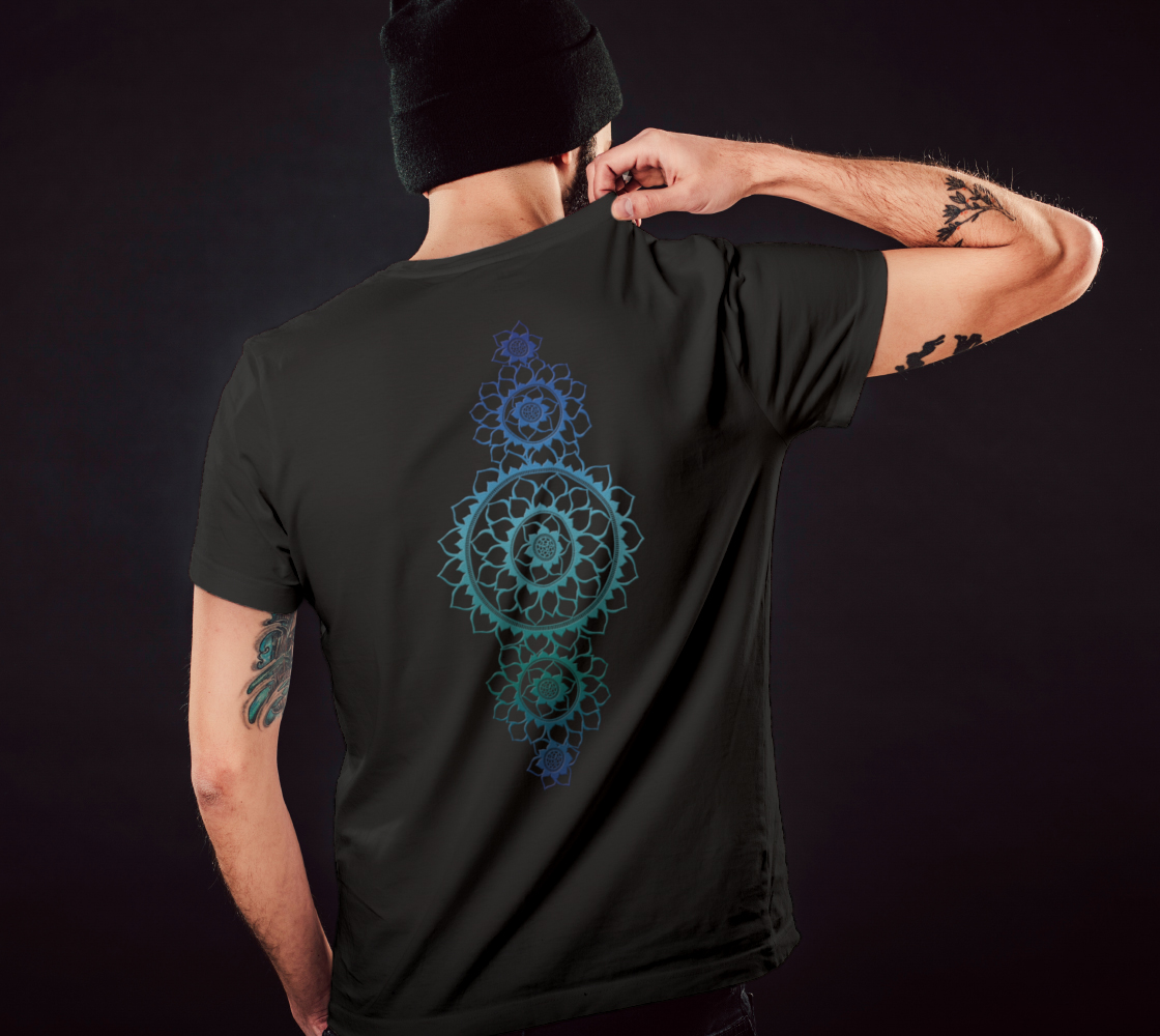 butterfly, animals, blue, mandala, t-shirt, tees, crew neck, fall fashion, winter wear, fashion art, unisex