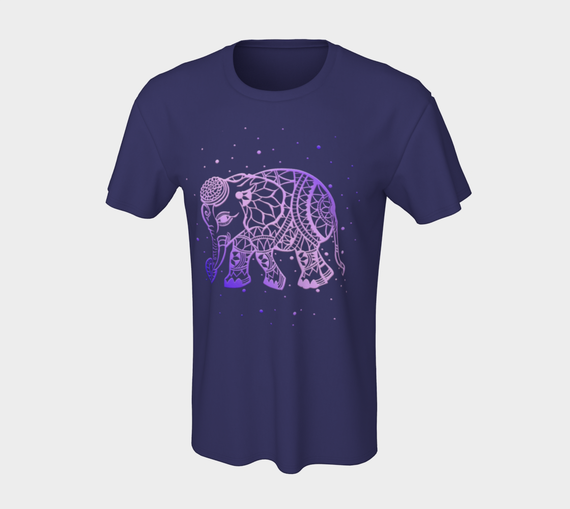 elephant, animals, purple, mandala, t-shirt, tees, fall fashion, fashion art, unisex