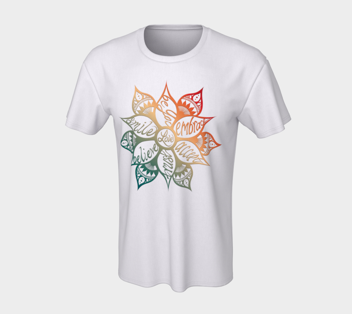 Love, flower, lettering, self love, mandala, t-shirt, tees, fall fashion, fashion art, unisex