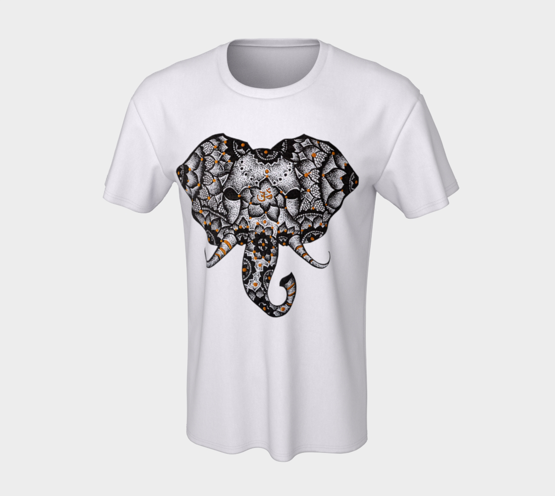elephant, OM, mandala, t-shirt, tees, crew neck, fall fashion, comfy, casual, fashion art, unisex