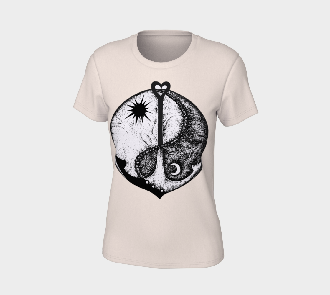 anchor, art print, fashion art, t-shirt, tees, casual, womens wear, yin yang, designer t-shirt, casual