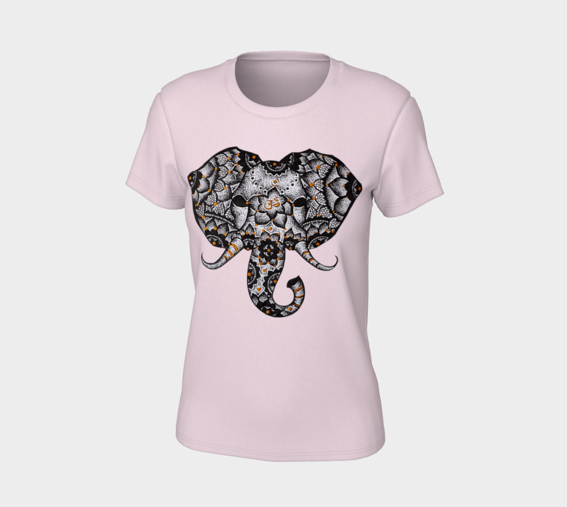 elephant, OM, mandala, t-shirt, tees, crew neck, fall fashion, comfy, casual, fashion art, womens wear