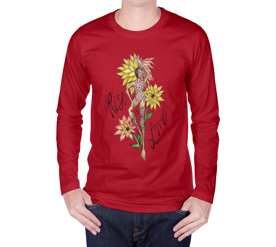 flowers, fashion illustration, figurative art, illustration, longs sleeve, crew neck, fall fashion, comfy, casual, fashion art, unisex