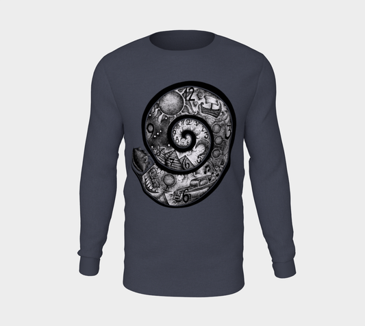 time portal, spiral, crew neck, sweater, unisex, fall fashion, winter wear, comfy, casual, fashion art