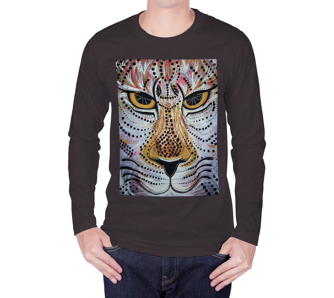 Jaguar, tribal, wild cat, mandala, long sleeve, fall fashion, comfy, casual, fashion art, unisex, winter wear